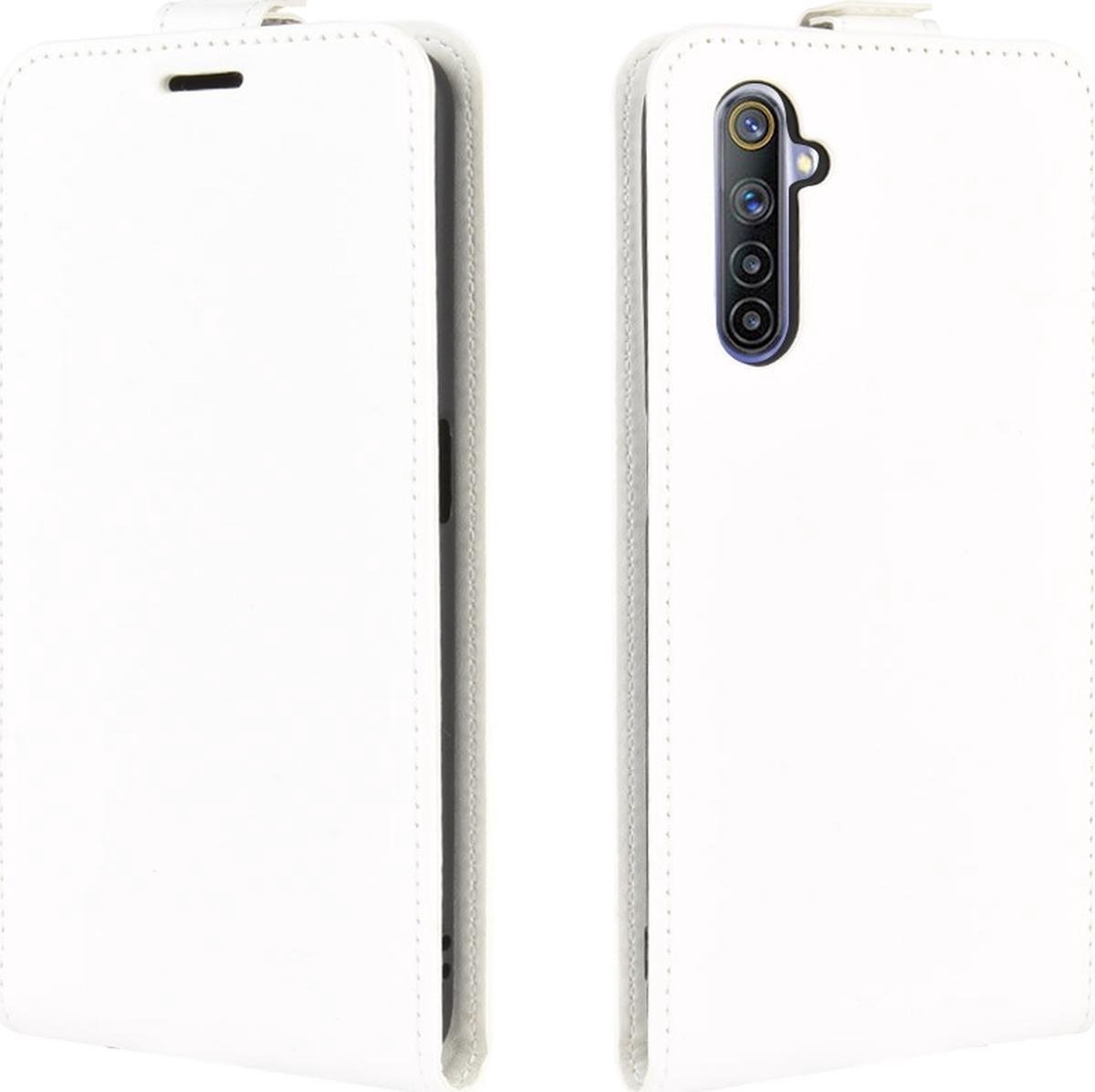 Mobigear Telefoonhoesje geschikt voor Realme 6 Hoesje | Mobigear Flipcase | Pasjeshouder voor 1 Pasje | Telefoonhoesje voor Pinpas / OV Kaart / Rijbewijs - Wit