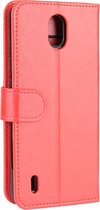 Nokia 1.3 Hoesje - Mobigear - Wallet Serie - Kunstlederen Bookcase - Rood - Hoesje Geschikt Voor Nokia 1.3