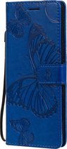 Sony Xperia L4 Hoesje - Mobigear - Butterfly Serie - Kunstlederen Bookcase - Blauw - Hoesje Geschikt Voor Sony Xperia L4