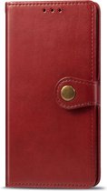 Mobigear Snap Button Bookcase Hoesje - Geschikt voor OPPO A9 (2020) - Gsm case - Rood