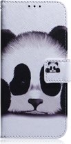 Motorola Moto E6 Play Hoesje - Mobigear - Design Serie - Kunstlederen Bookcase - Panda - Hoesje Geschikt Voor Motorola Moto E6 Play