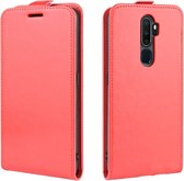 OPPO A9 (2020) Hoesje - Mobigear - Serie - Kunstlederen Flipcase - Rood - Hoesje Geschikt Voor OPPO A9 (2020)