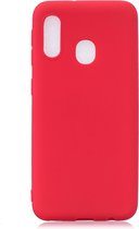 Samsung Galaxy A20e Hoesje - Mobigear - Color Serie - TPU Backcover - Rood - Hoesje Geschikt Voor Samsung Galaxy A20e