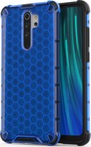 Xiaomi Redmi Note 8 Pro Hoesje - Mobigear - Honeycomb Serie - Hard Kunststof Backcover - Blauw - Hoesje Geschikt Voor Xiaomi Redmi Note 8 Pro