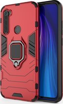 Xiaomi Redmi Note 8 Hoesje - Mobigear - Armor Ring Serie - Hard Kunststof Backcover - Rood - Hoesje Geschikt Voor Xiaomi Redmi Note 8