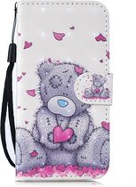 Samsung Galaxy Note 10 Plus Hoesje - Mobigear - Design Serie - Kunstlederen Bookcase - Bear - Hoesje Geschikt Voor Samsung Galaxy Note 10 Plus