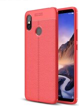 Xiaomi Mi Max 3 Hoesje - Mobigear - Luxury Serie - TPU Backcover - Rood - Hoesje Geschikt Voor Xiaomi Mi Max 3