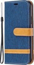 Apple iPhone 11 Pro Hoesje - Mobigear - Two Tone Serie - Kunstlederen Bookcase - Donkerblauw - Hoesje Geschikt Voor Apple iPhone 11 Pro