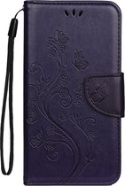 Apple iPhone 11 Pro Max Hoesje - Mobigear - Butterfly Serie - Kunstlederen Bookcase - Paars - Hoesje Geschikt Voor Apple iPhone 11 Pro Max