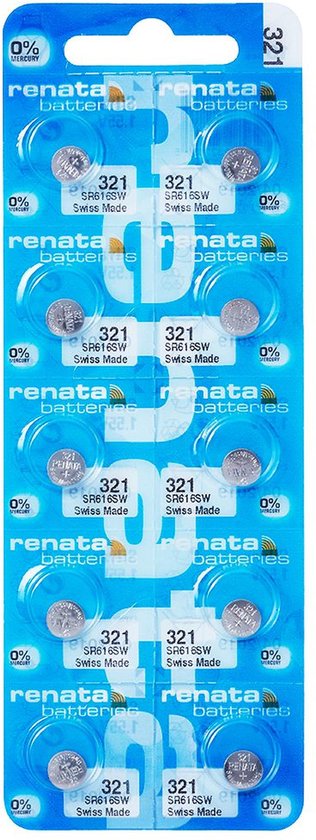 SR616SW horloge Batterij 321 Renata 10 stuks | bol.com