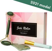 Jade Roller Set – Inclusief Gua Sha Schraper & Kwast - Vermindert Rimpels & Wallen – Verbetert de Huid – Vermindert Stress & Relaxend – Gezichtsroller – Face Roller
