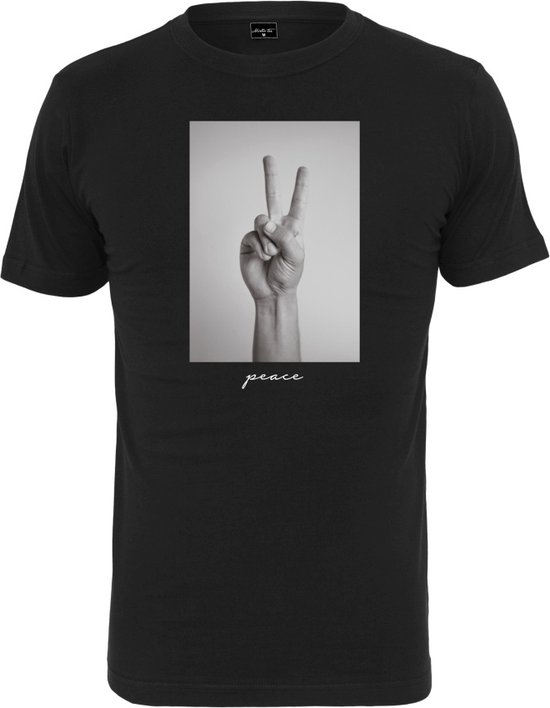 Mister Tee - Peace Sign Heren T-shirt - S - Zwart