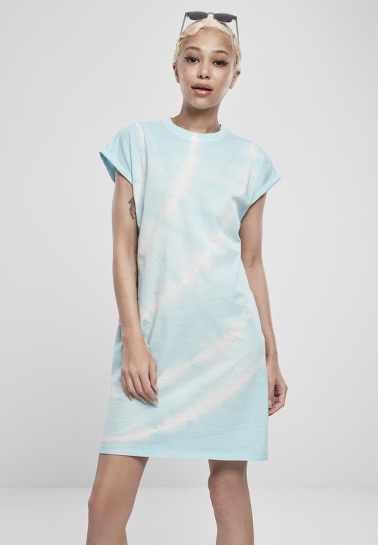 Urban Classics - Tie Dye Korte jurk - XL - Blauw