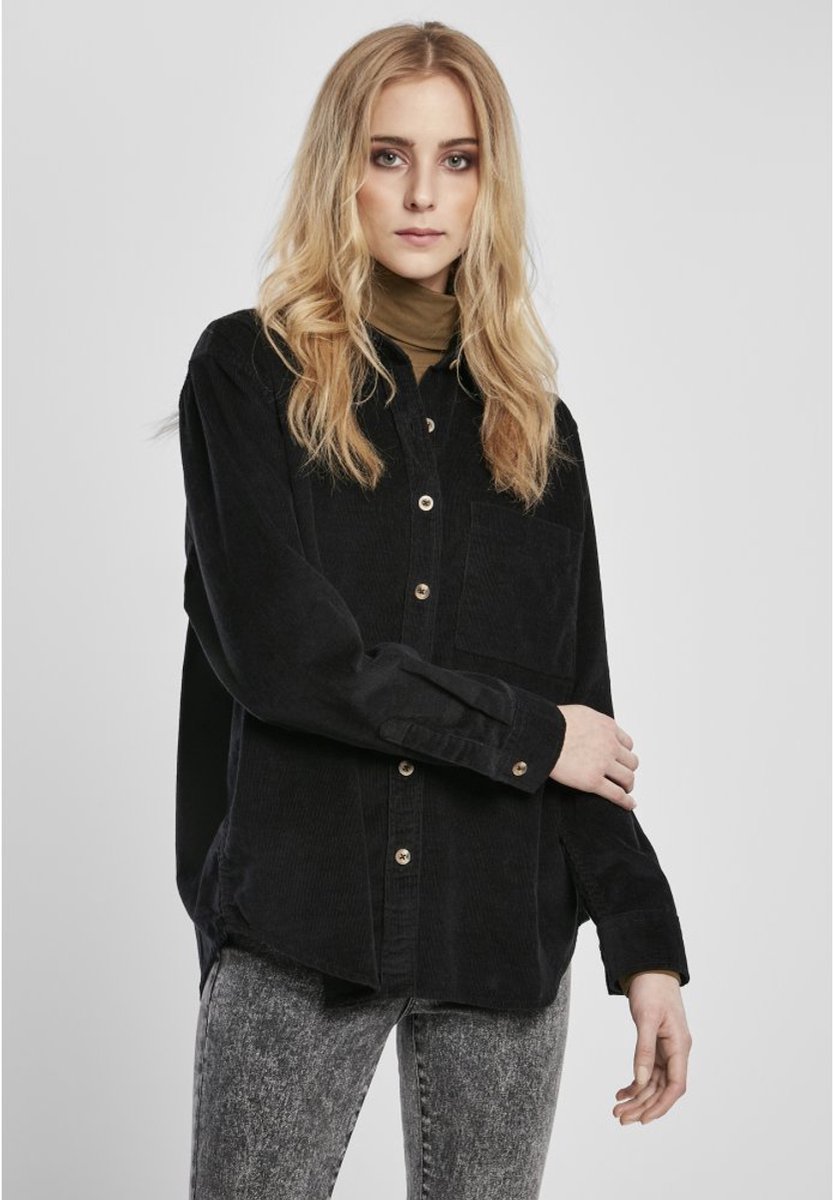 Urban Classics Corduroy Oversized Blouse 4XL Zwart