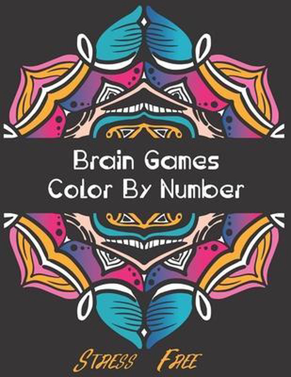 Adult Coloring Book Color By Number & Patterns Stress Relieving