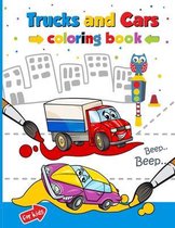 Trucks and cars coloring book
