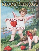 retro vintage valentine coloring book