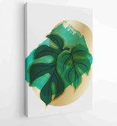 Botanical and gold abstract wall arts vector collection 2 - Moderne schilderijen – Vertical – 1894764850 - 115*75 Vertical