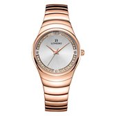 Longbo - Dames Horloge - Rosé/Zilver - Ø 37mm (Productvideo)