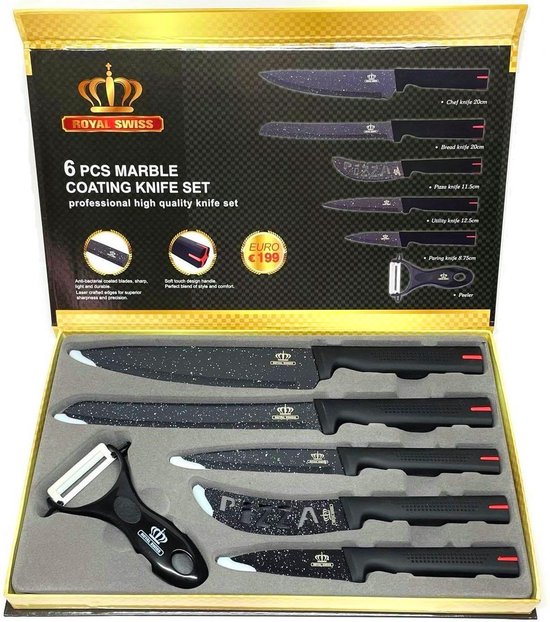 Royal swiss marble coating knife set sale