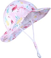 Zonnehoedje roze effen baby meisje dreumes (3-24 maanden) - zomer hoed -  46-50 cm | bol.com