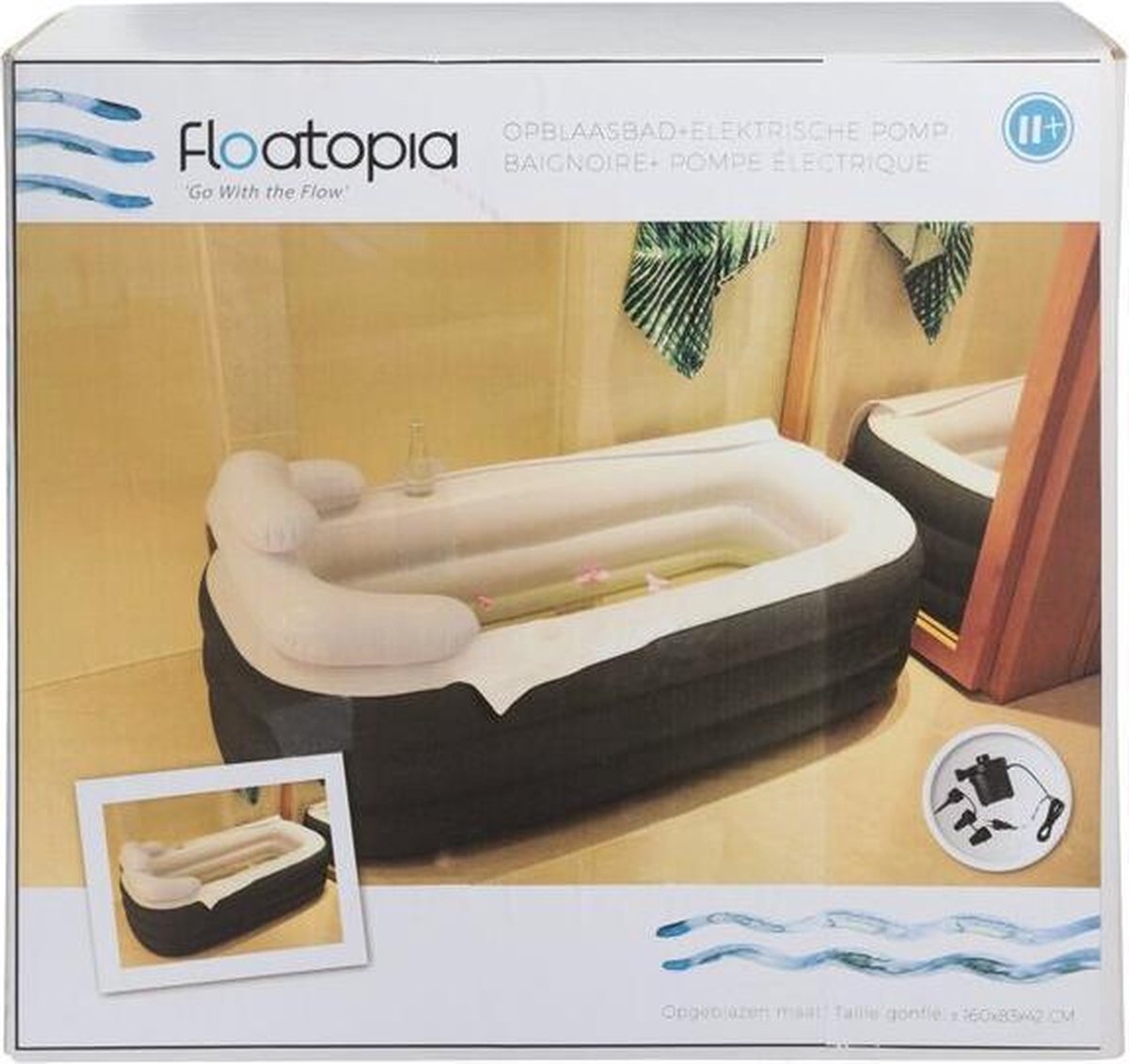 Floatopia - bain gonflable - y compris pompe électrique - 170 L - | bol.com