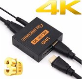 DrPhone HS2 Ultra HD 4Kx2K 30Hz HDMI-Splitter - 1 IN 2 OUT met DC 5V Adapter - Zwart