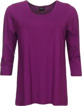 Zazou-shirt-Amy-driekwart mouw- dark-fuchsia