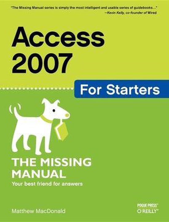 Access 2007 for Starters: The Missing Manual - cover