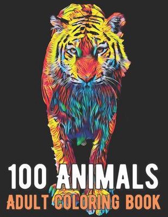 100 Animals Coloring Book 9798749248326 J H Coloring Book Boeken