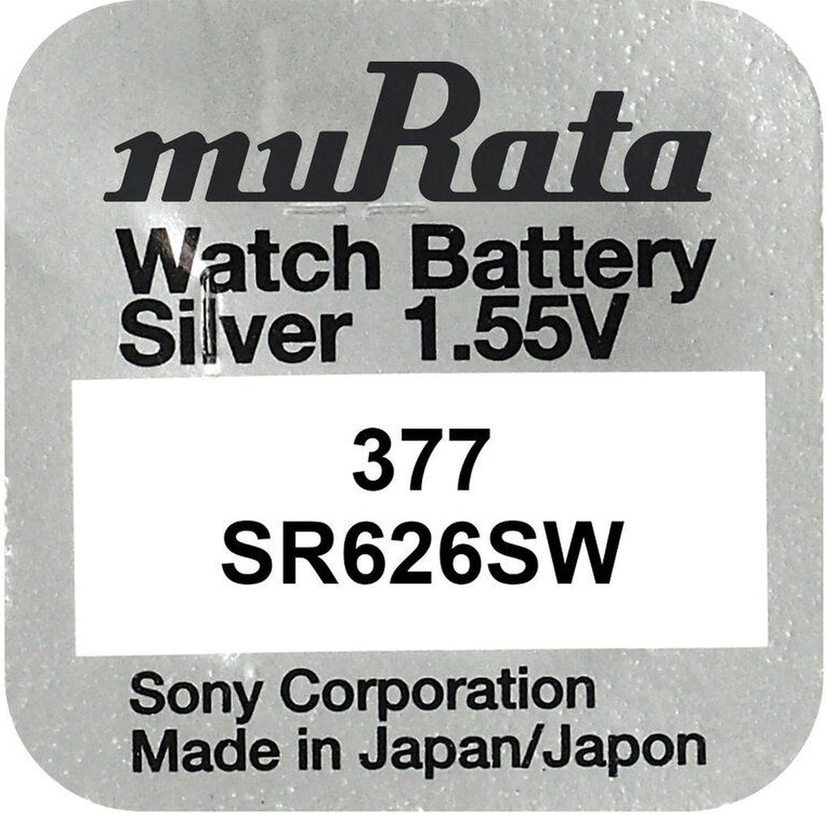 muRata Silver Oxide 377 SR626SW 1 stuk