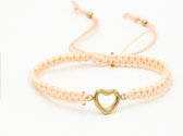 Michelle Bijoux Armband Goud Hart Beige One Size JE13408