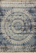 Aledin Carpets Galle - Vintage - Vloerkleed - 160x230 cm - Laagpolig - Tapijten woonkamer - Blauw