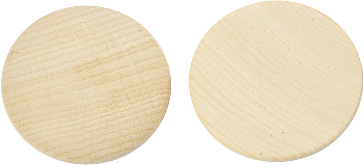 Houten knopen, d 50 mm, dikte 10 mm, 50 stuk/ 1 doos