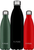 FLASKE Thermosfles Night - RVS Drinkfles van 1 liter - Geschikt als waterfles, thermosfles en thermoskan