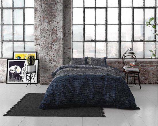 Dreamhouse dekbedovertrek Flanel Gradient Knits Blauw 200 x 220 cm van Dreamhouse — afbeelding 2