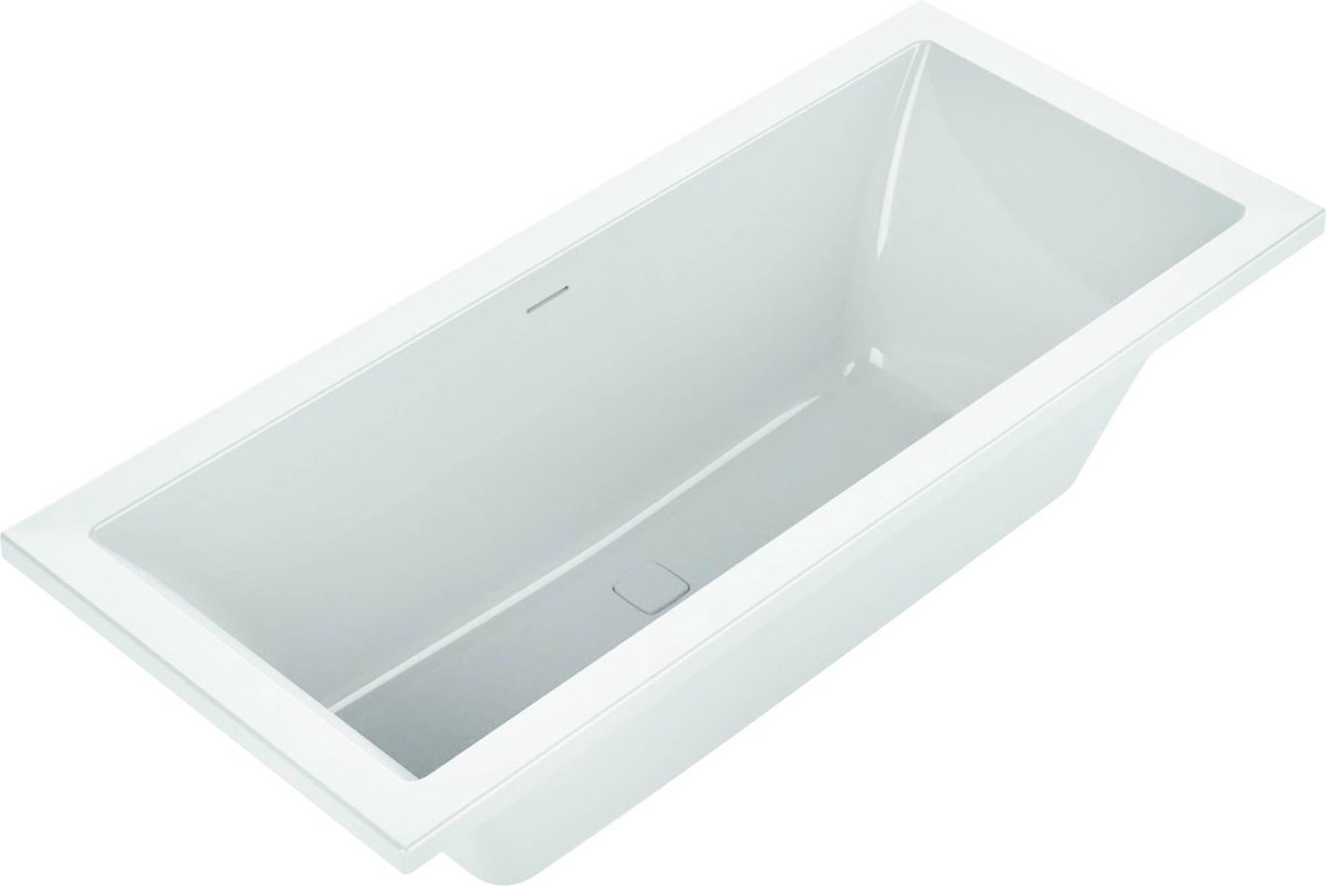 Ben Quadralux inbouwbad met 2 ligzijdes 170x75cm glans wit acryl incl. afvoer wit
