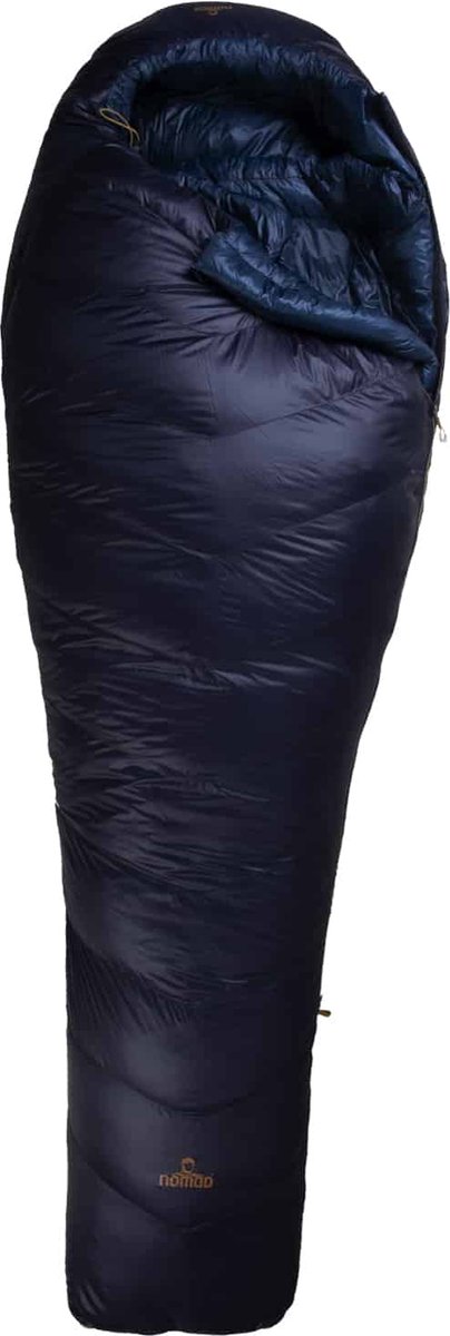 NOMAD® Orion 900 Slaapzak | Mummy model | Max lichaamslengte 195 cm | Blauw | Aansluitende capuchon | Gevoerde nekkraag