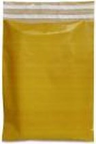 Plastic Verzendzakken 25x35+8cm Oker geel (250 st.)