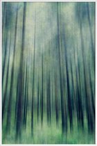 JUNIQE - Poster in kunststof lijst Green Woods Ascent -40x60 /Groen &