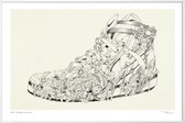 JUNIQE - Poster in kunststof lijst Nike Vandal Vintage -40x60 /Bruin &