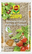 COMPO Hennepstrooisel - ideale bodembedekker in de moestuin - onkruidwerend effect - zak 80L