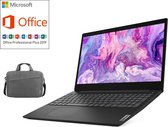 Lenovo ideapad 3 - 15 inch - AMD Ryzen 3 3250U - 4GB werkgeheugen - 128GB SSD - Incl. Lenovo 15.6 Toploader Grijs (T210) - Windows 10 - incl. Office Professional! (verloopt niet, g