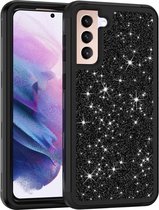 Luxe Glitter Shock Proof Hard Case Cover Bumper Hoesje Geschikt Voor Samsung Galaxy S21 (5G) - 3-In-1 Heavy Duty Telefoonhoesje Met Optimale  Bescherming - Beschermhoes Met Hardcov