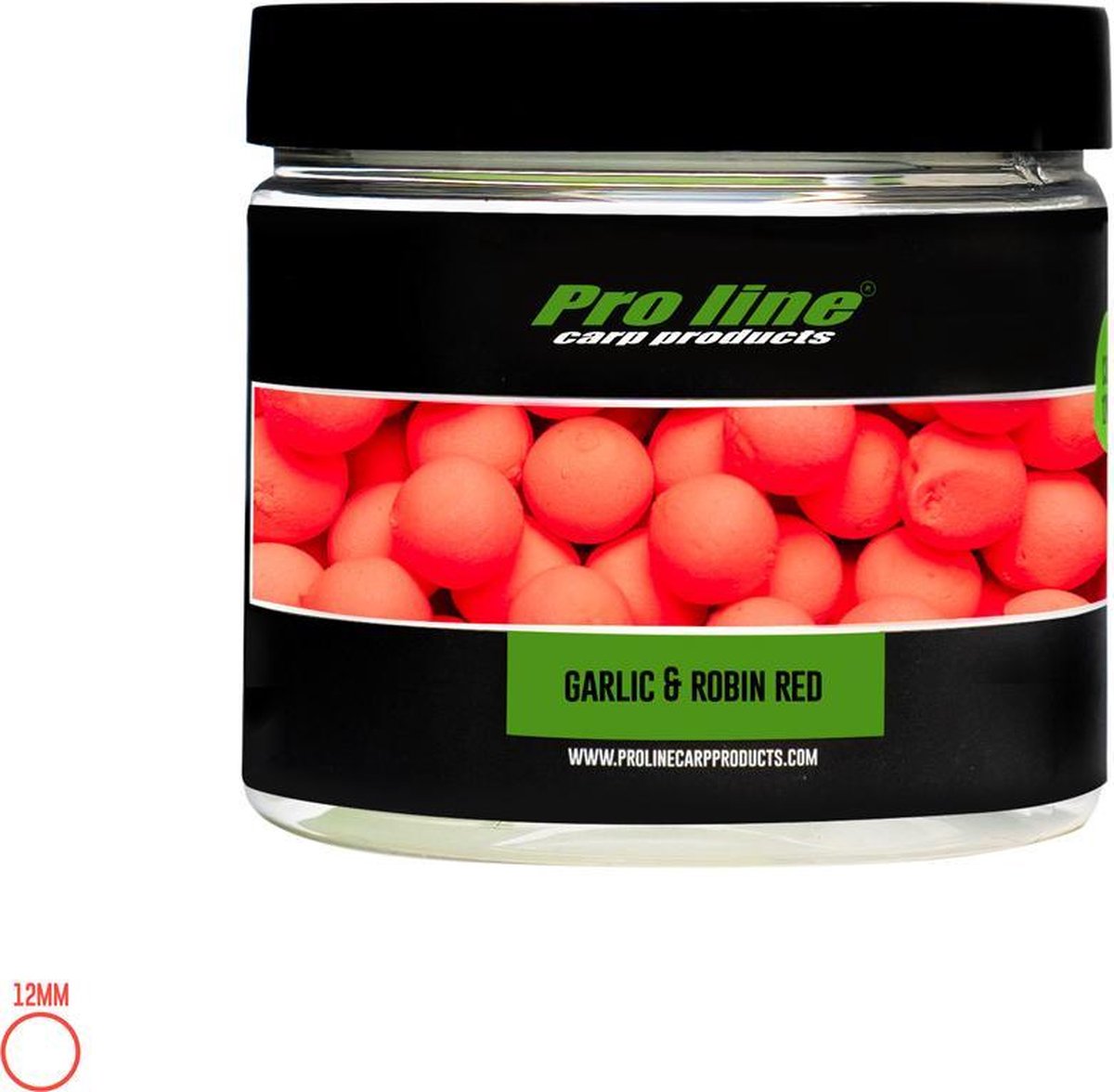 Pro Line Garlic Robin Red - Fluor Pop-Ups - 12mm - 80g - Rood