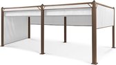 blumfeldt Pantheon Cortina Rust - paviljoen met dak 3x 6 m - 4 zijstukken -  polyester 180 g/m² - aluminium frame