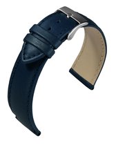 Bracelet montre EULIT - cuir - 16 mm - bleu - boucle métal