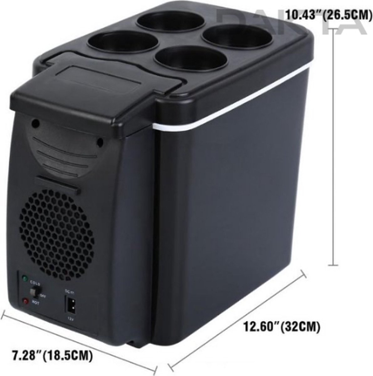 Dakta® Auto Koelkast | Mini Cooler | Elektrische Koelbox | Draagbaar | 12V  | 6L | bol.com