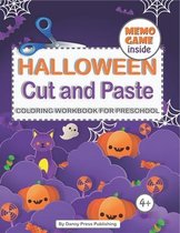 Halloween Cut and Paste Coloring Workbook For Kids