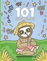 101 Cute Animals Coloring Book for Kids 4-8